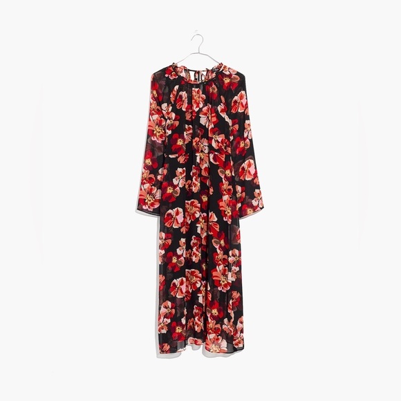 MADEWELL Shirred Midi Dress French Rose M - Picture 5 of 14